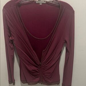 People Like Frank Burgundy Blouse